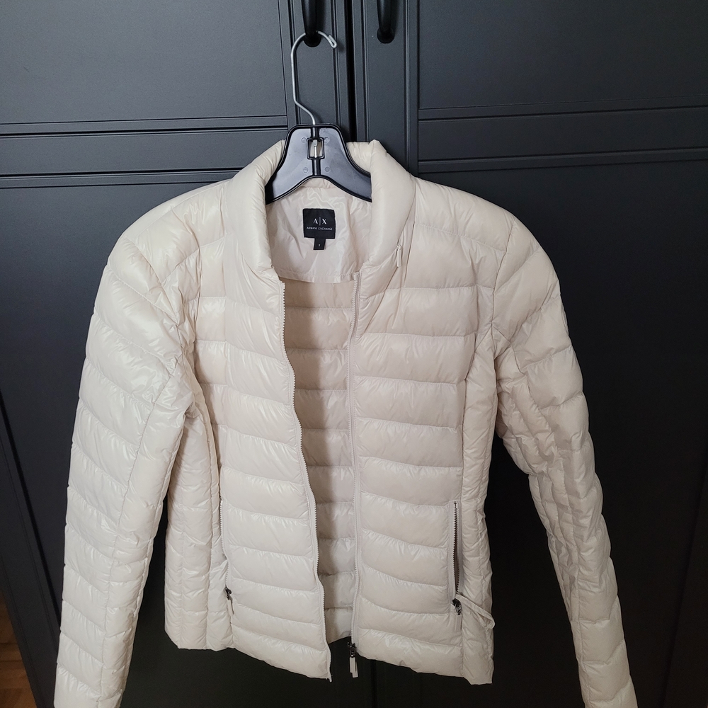 A/X Armani Exchange Women's Cream Puffer Jacket